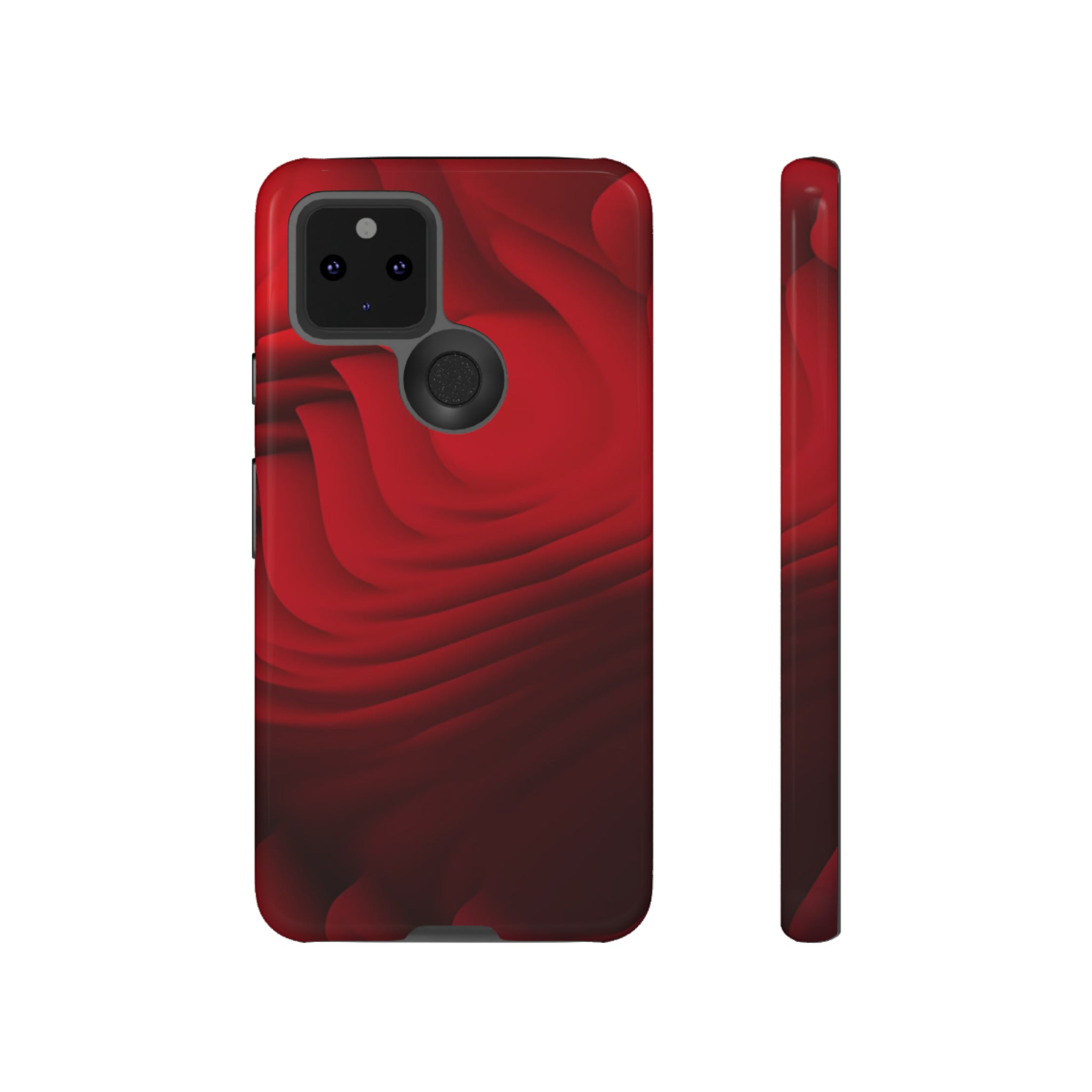 Red Center Waves - Protective Phone Case