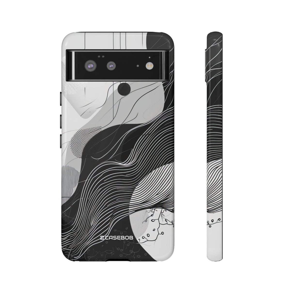 Monochrome Elegance | Protective Phone Case for Google Pixel