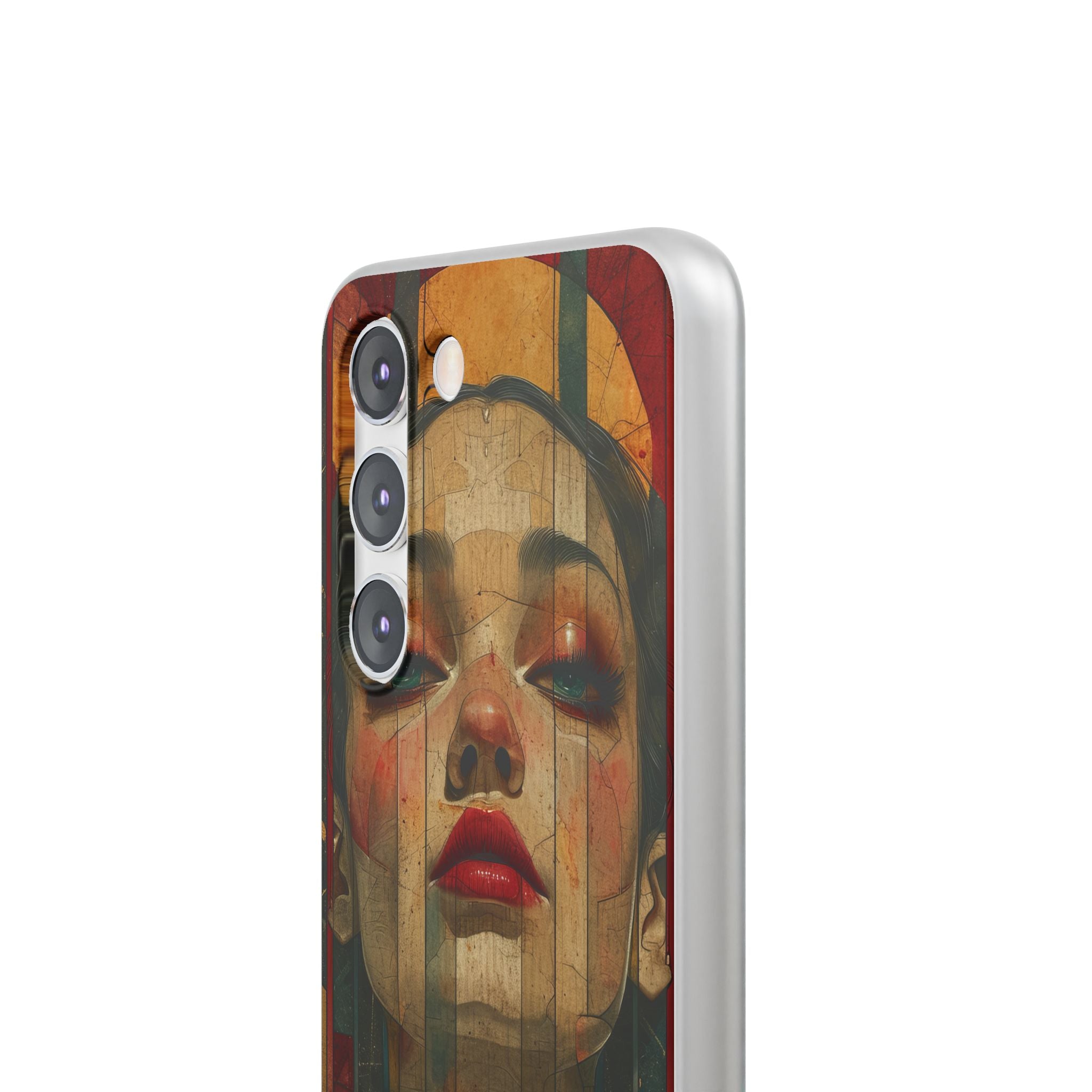 Bold Art Deco Portrait - Flexi Samsung S23 Phone Case