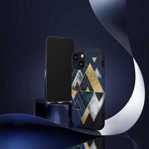 Dark Blue Geometric - Protective Phone Case