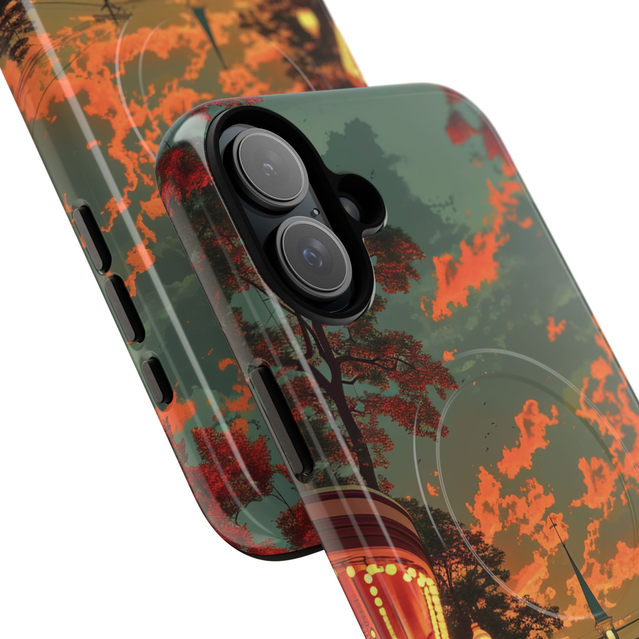 Mid-Century Nostalgia Streetscape iPhone 16 | Tough+ Phone Case