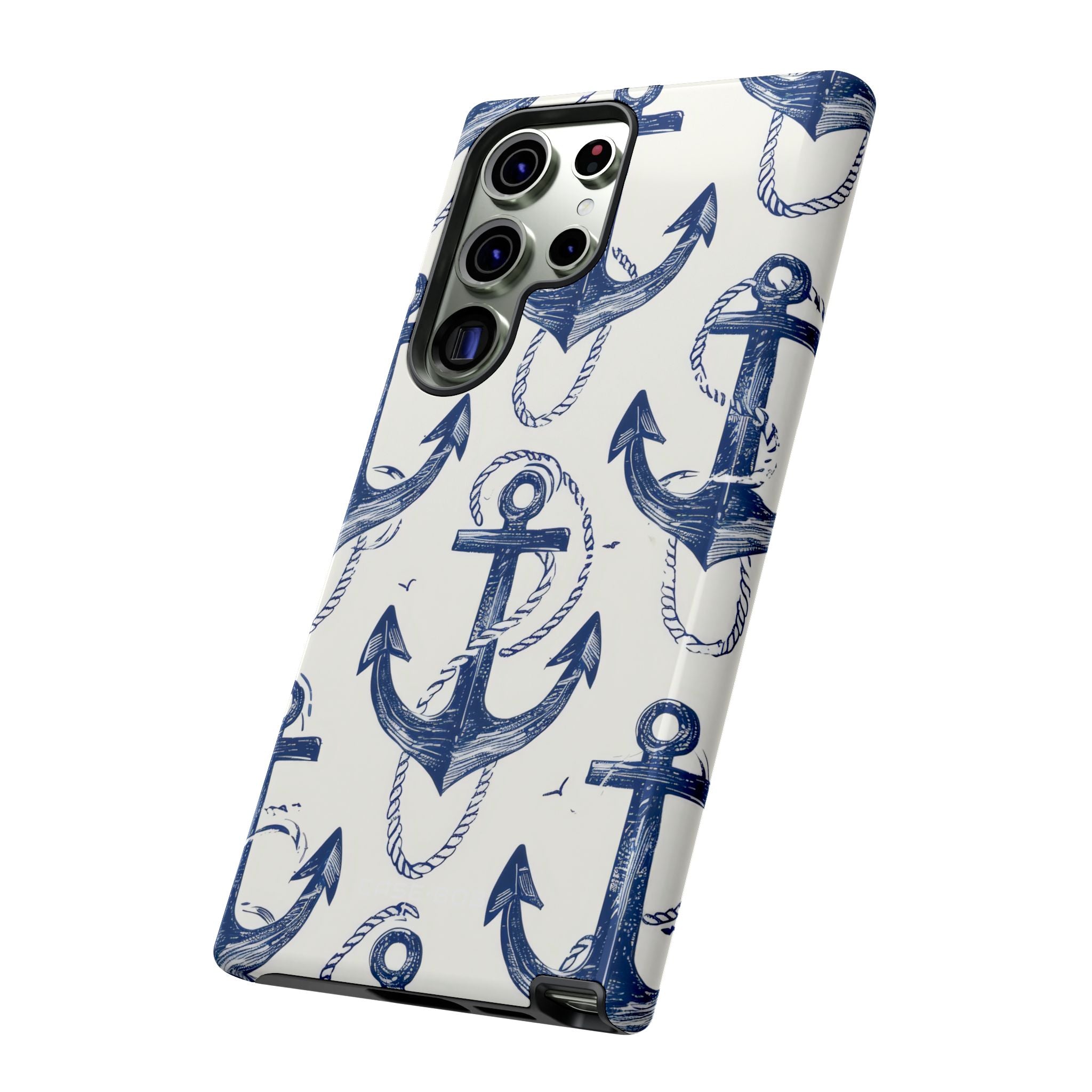 Navy Anchor Loop Samsung S23 Ultra Case - Tough