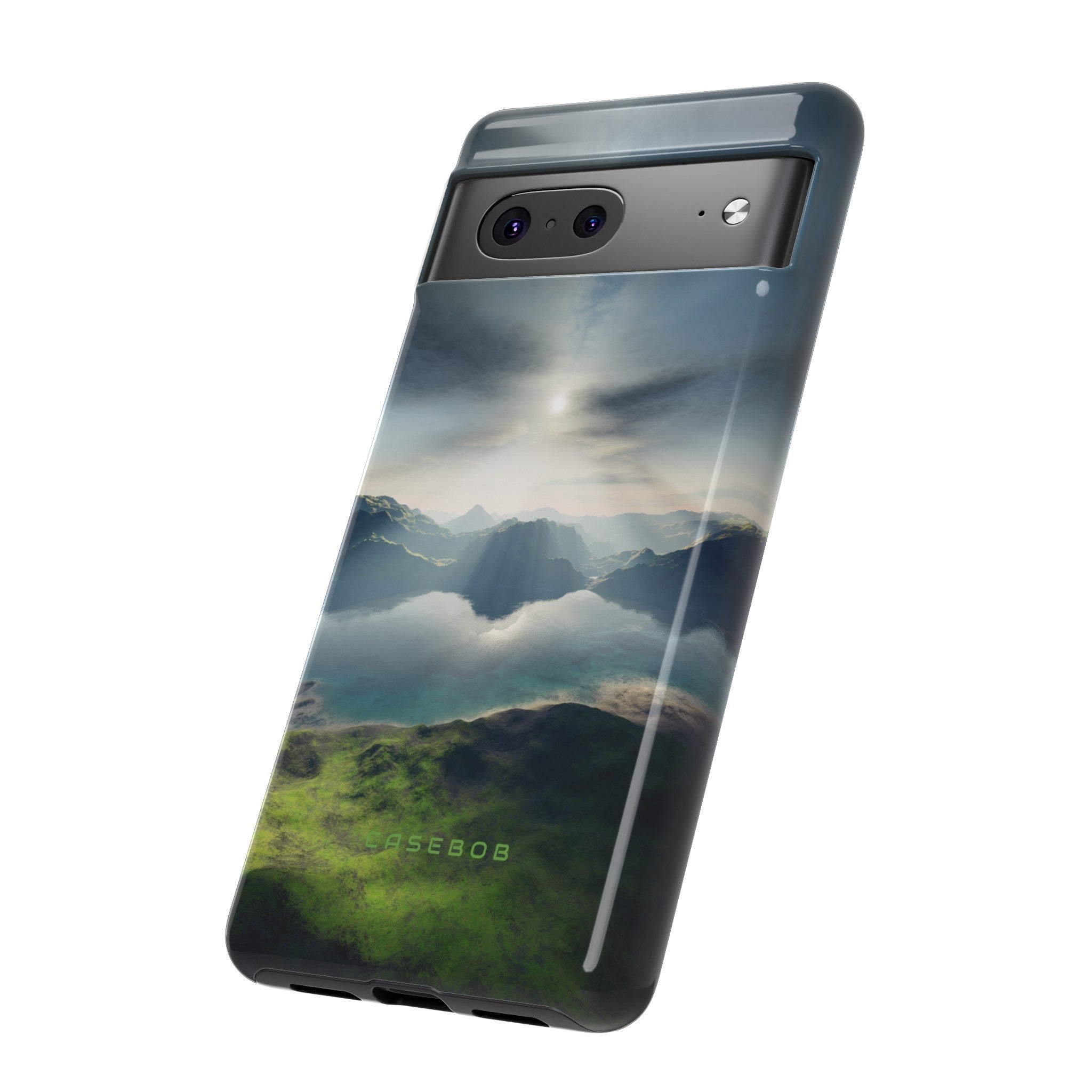 Landscape with Lake & Sun - Protective Phone Case