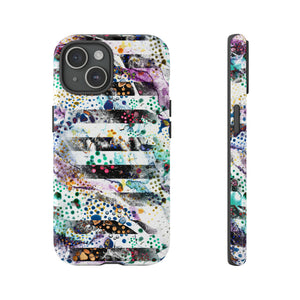 Abstract Green Purple - Protective Phone Case