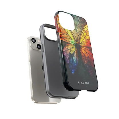 Stained Glass Butterfly iPhone 14 Case - Tough