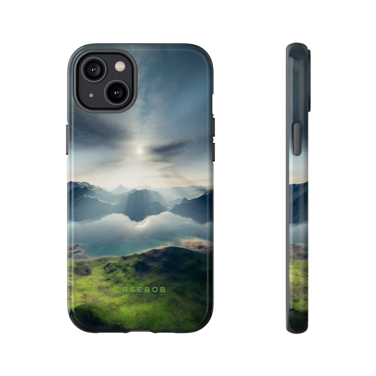 Landscape with Lake & Sun - Protective Phone Case