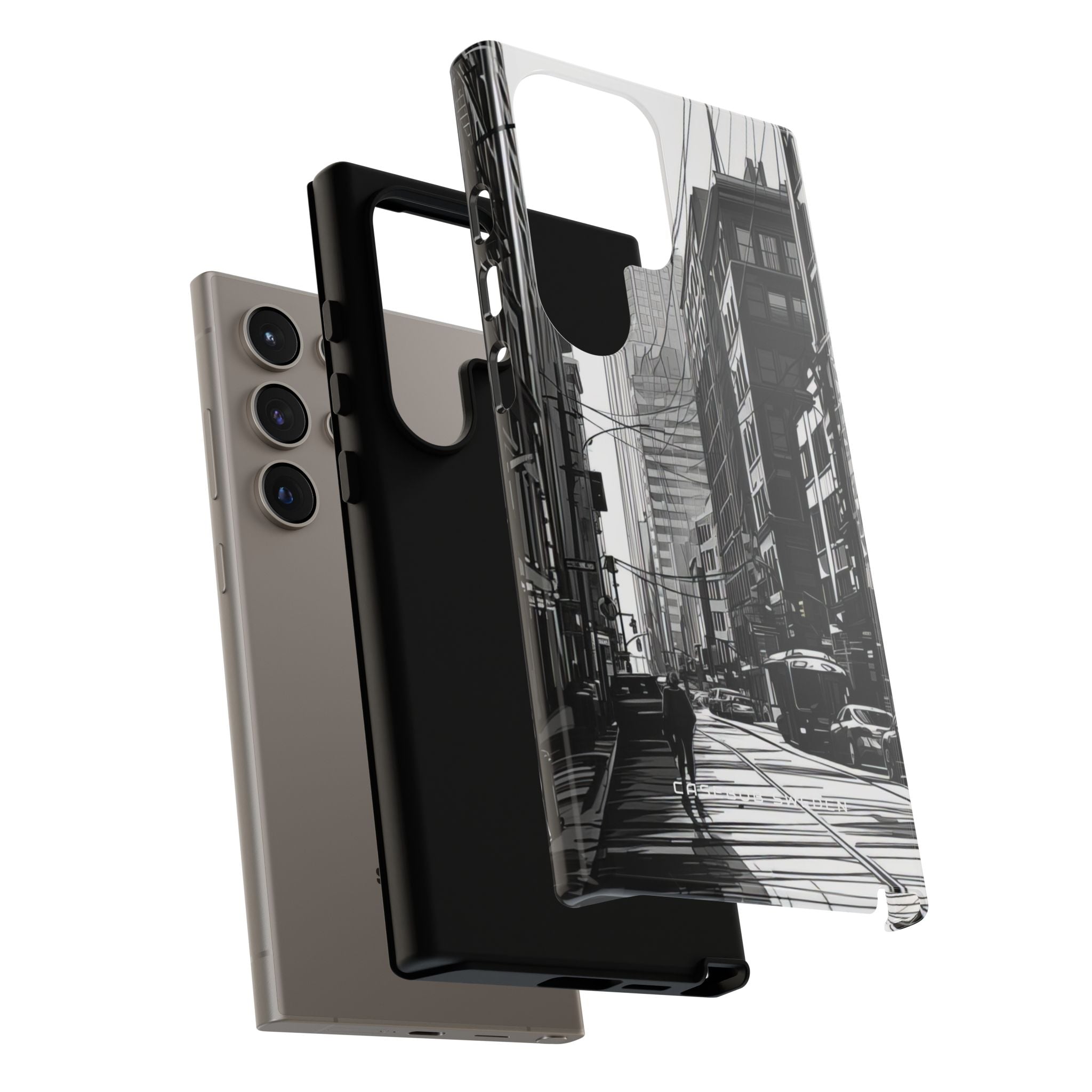 Urban Cityscape Line Perspective Samsung S24 - Tough Phone Case