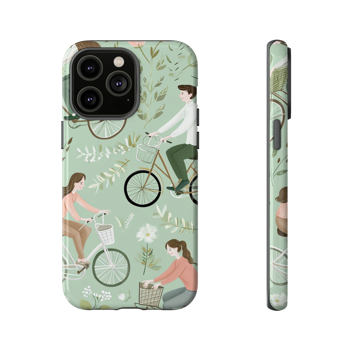 Pastel Bike Ride Romance - Protective Phone Case