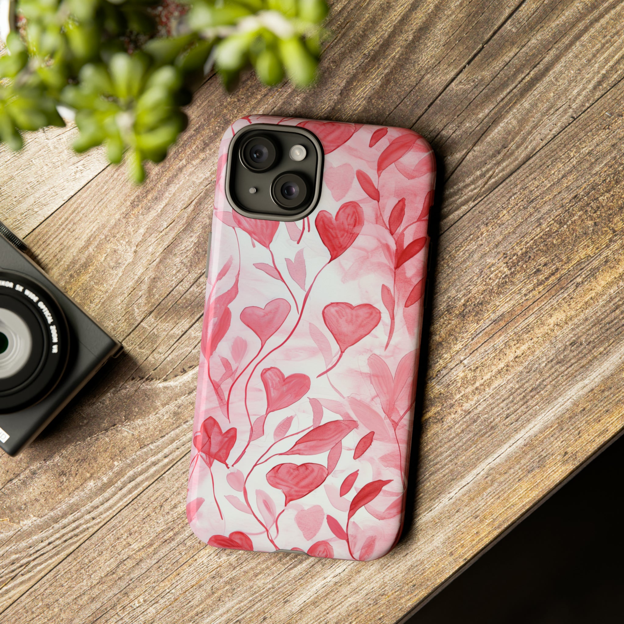 Cupid's Intertwined Hearts - Protective Phone Case