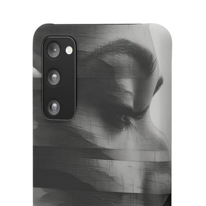 Abstract Glitch Portrait | Slim Phone Case for Samsung