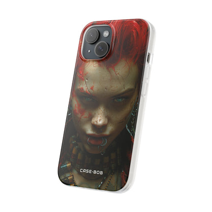 Red Spike Gaze iPhone 15 Case - Soft