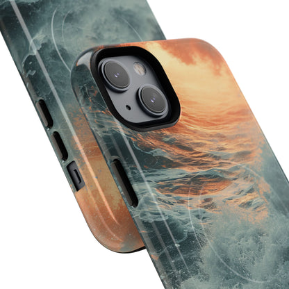 Fiery Wave Power - Tough + MagSafe® iPhone 14 Phone Case