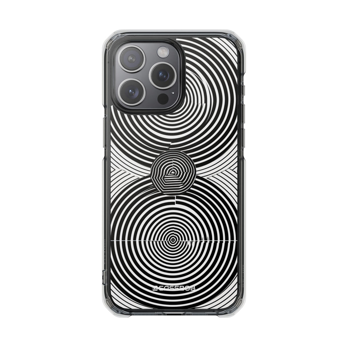 Hypnotic Geometry - Phone Case for iPhone (Clear Impact - Magnetic)