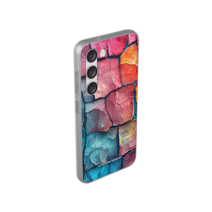 Cracked Earth Mosaic - Flexi Samsung S23 Phone Case