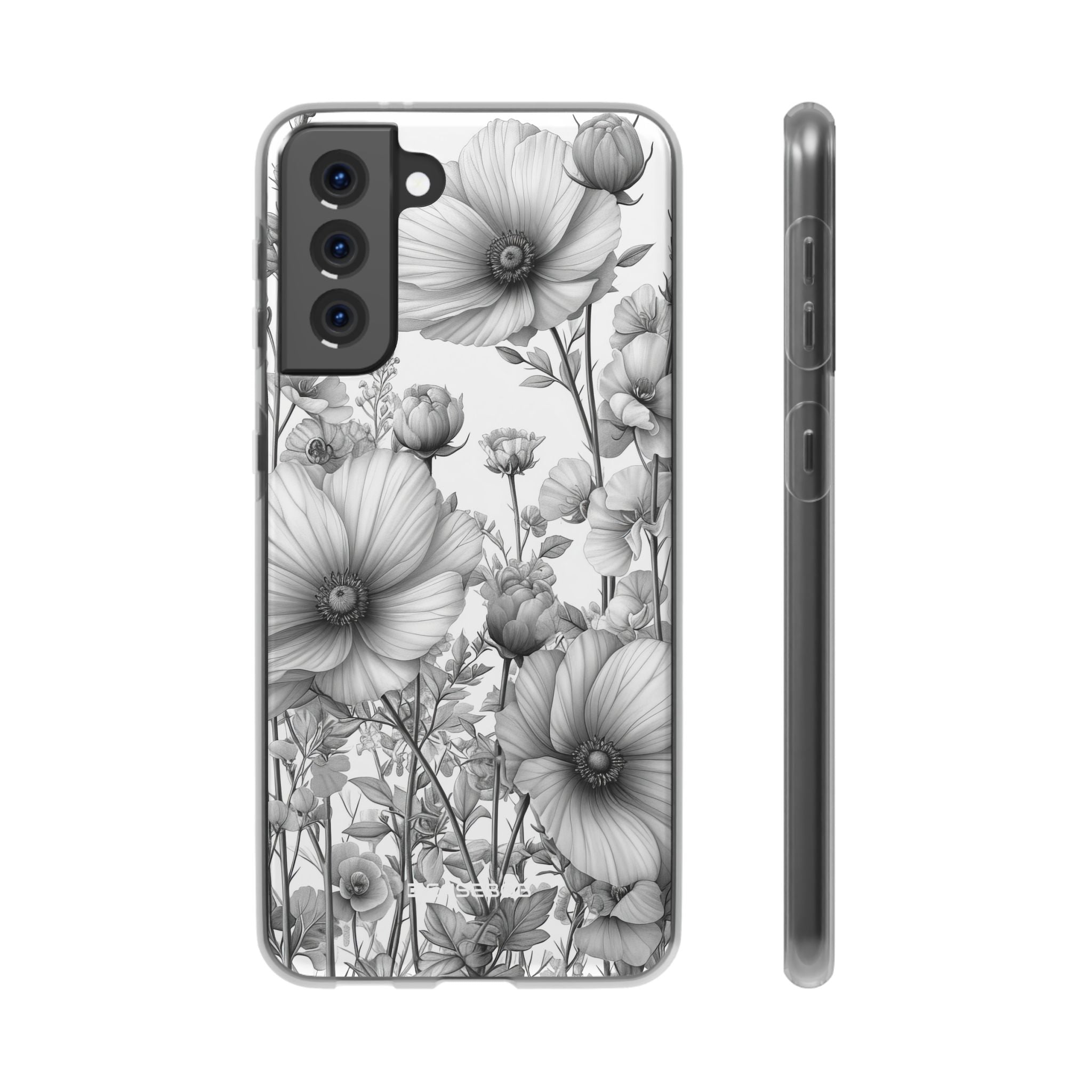 Monochrome Flora | Flexible Phone Case for Samsung Galaxy