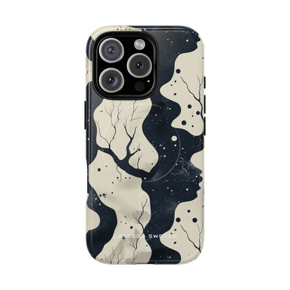 Organic Fluid Silhouettes with Cosmic Depth iPhone 16  Tough+ Phone Case