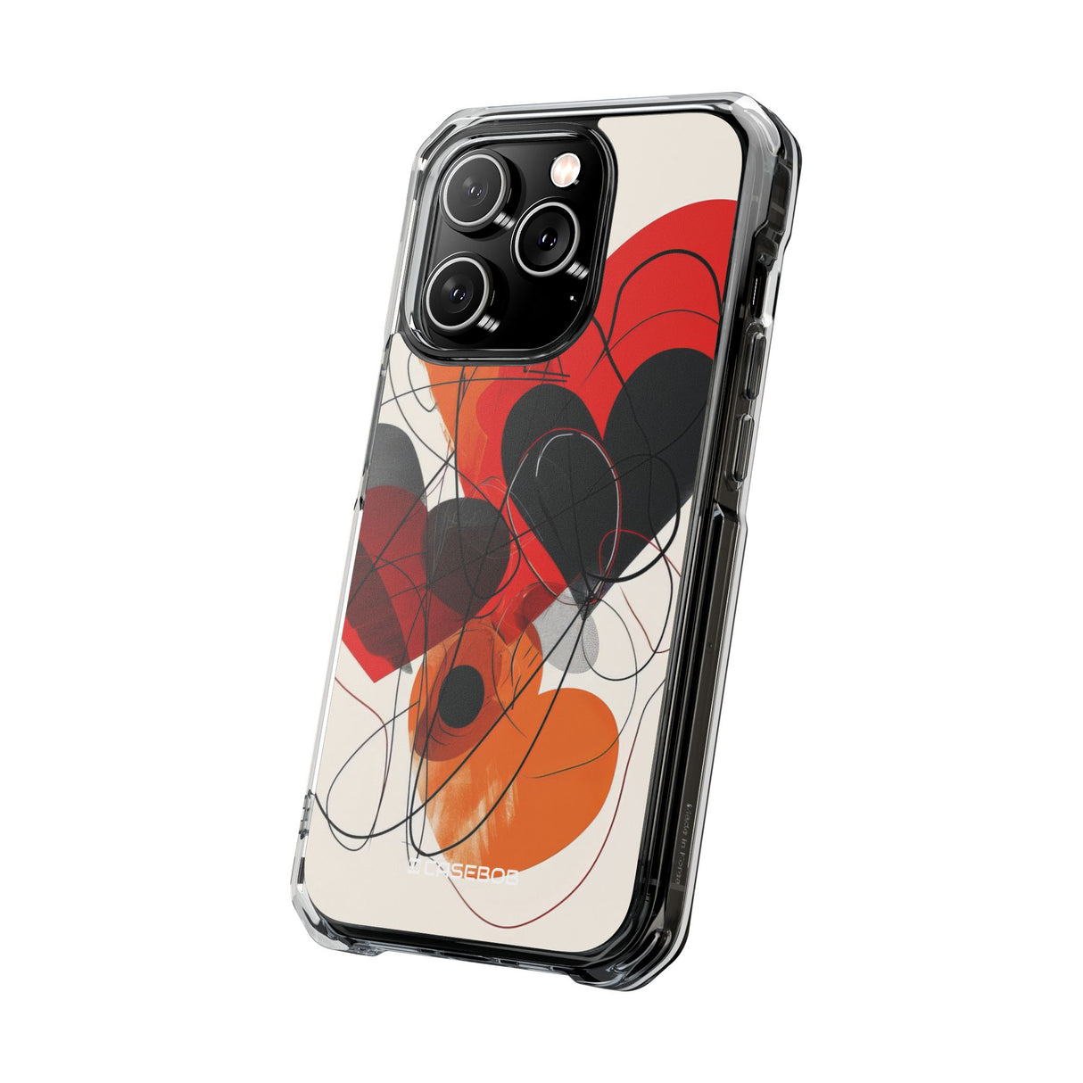 Fiery Hearts - Phone Case for iPhone (Clear Impact - Magnetic)