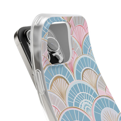 Art Deco Pastel Fan Pattern - Flexi iPhone 16 Phone Case