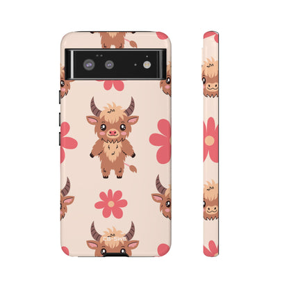 Cute Cattle & Flowers - Google Pixel Case