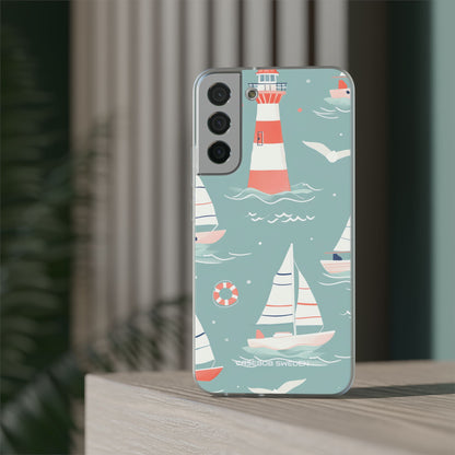 Lighthouse Nautical Charm - Flexi Samsung S22 Phone Case