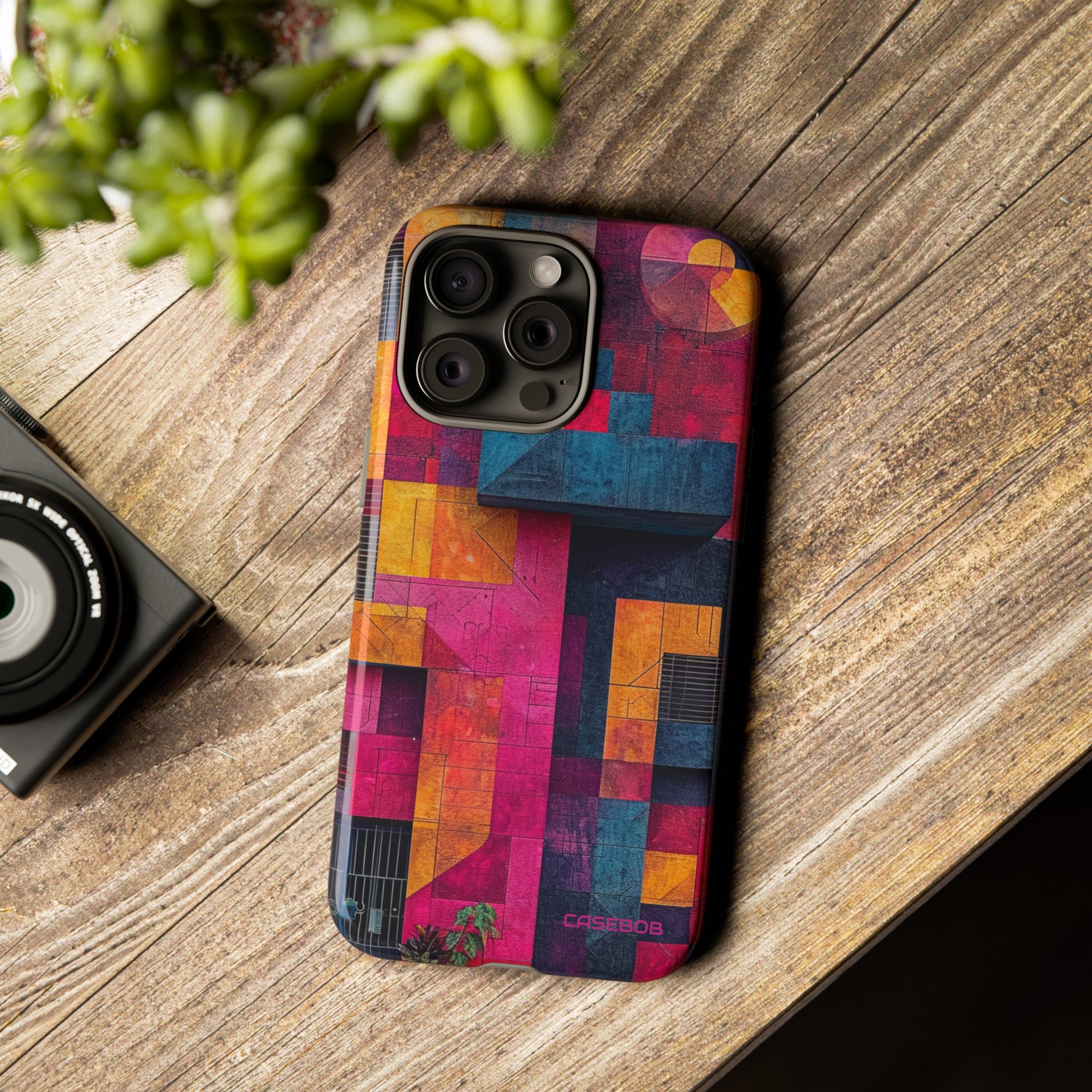 Electric Geometric Vibes - Protective Phone Case