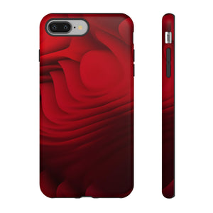 Red Center Waves - Protective Phone Case