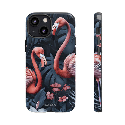 Flamingos Embrace Nature - iPhone Case