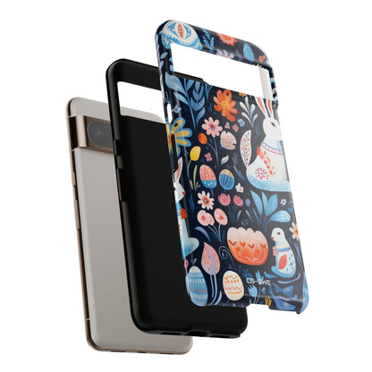 Bunnies Play Among Flowers - Google Pixel Case