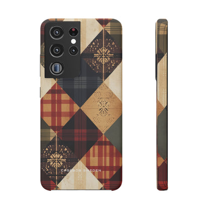 Rustic Geometric Patchwork Harmony Samsung S21 - Slim Phone Case