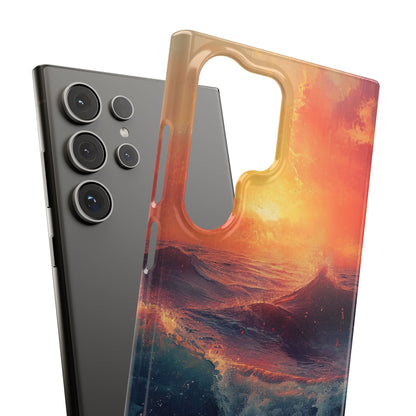 Ocean Sunset Waves - Slim Samsung S24 Phone Case