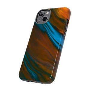 Orange Swipes Ink Art iPhone Case (Protective) Phone Case