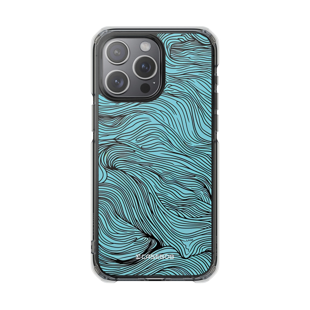 Wavy Serenity - Phone Case for iPhone (Clear Impact - Magnetic)