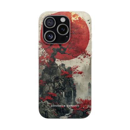 Zen Serenity in Red Harmony iPhone 15 - Flexi Phone Case