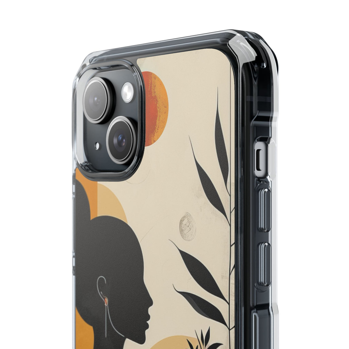 Modern Silhouette Tranquility - Phone Case for iPhone (Clear Impact - Magnetic)