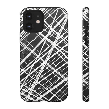 White Line Elegance - Protective Phone Case