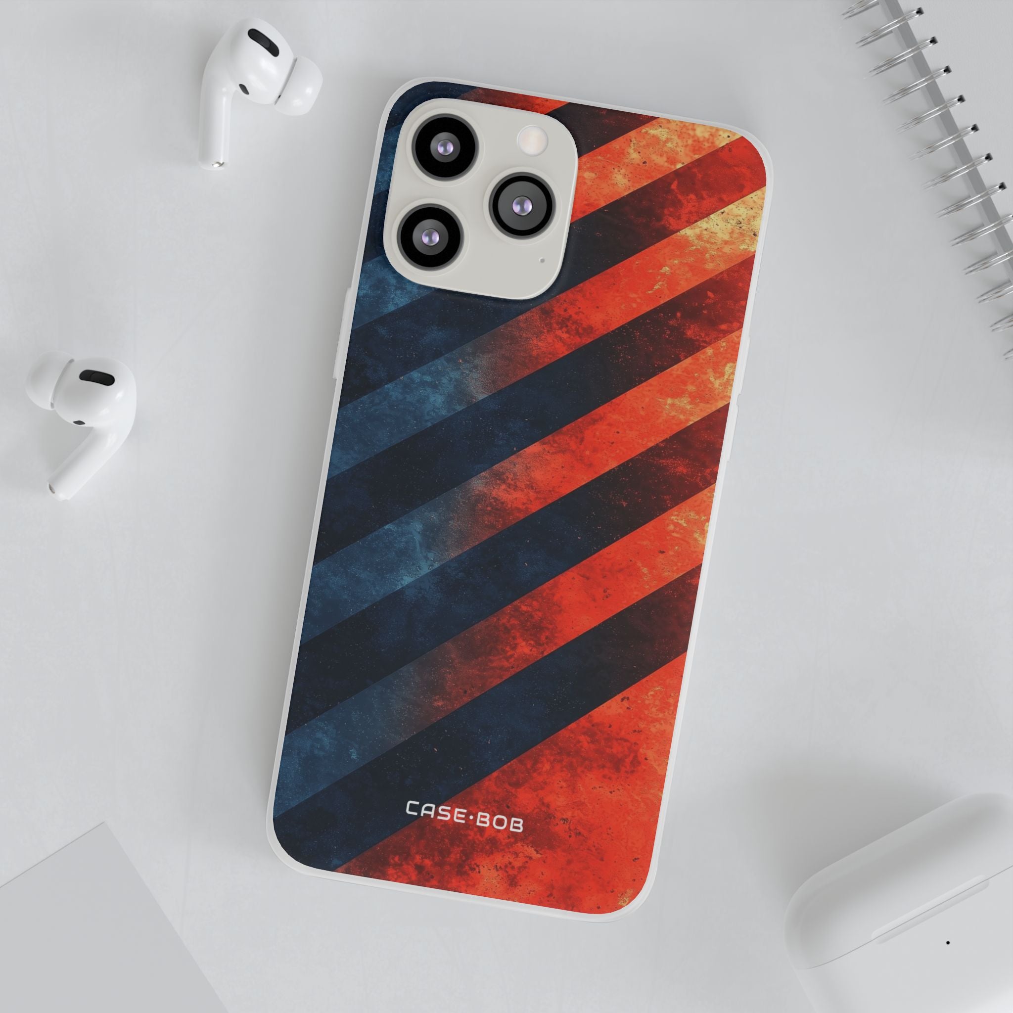 Diagonal Stripes Blaze iPhone 13 Pro Max - Soft