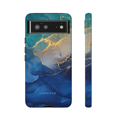 Blue Alcohol Ink - Protective Phone Case