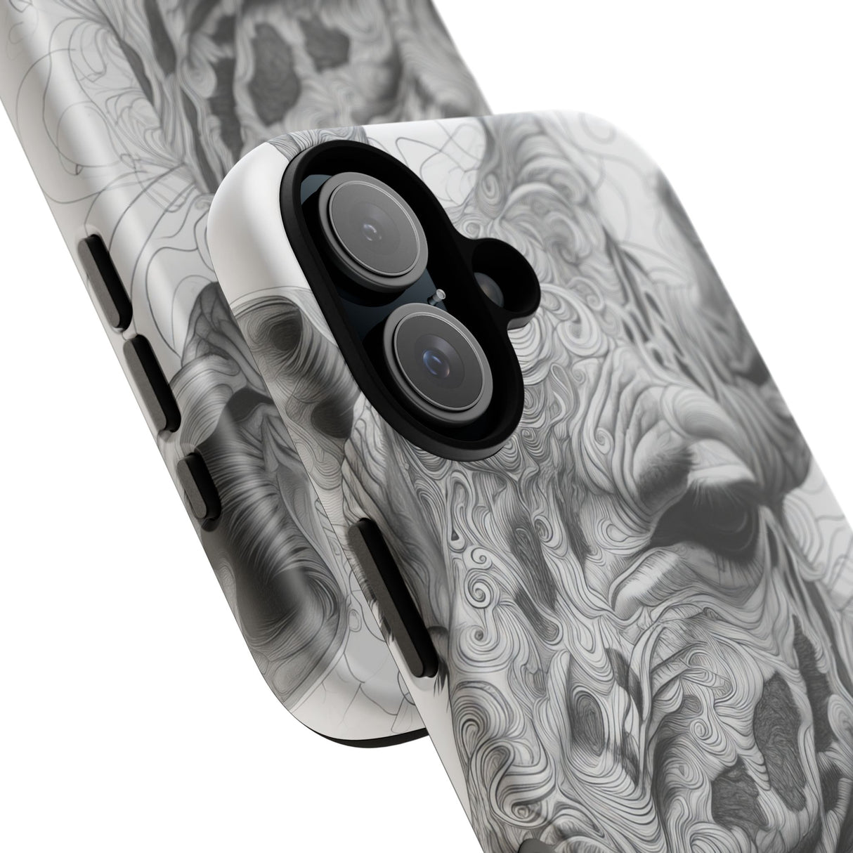 Monochrome Giraffe: Intricate Elegance - for iPhone 16