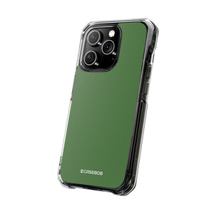 Farngrün | Handyhülle für iPhone (Clear Impact Case – magnetisch)