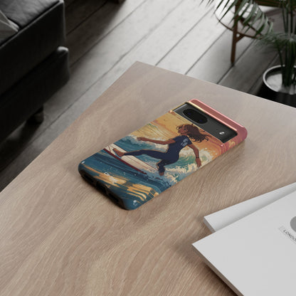 Surfing Into Sunset - Google Pixel Case
