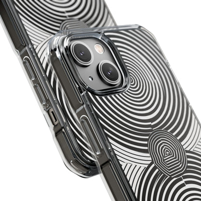 Monochrome Spiral Motion iPhone 14 - Impact Clear+