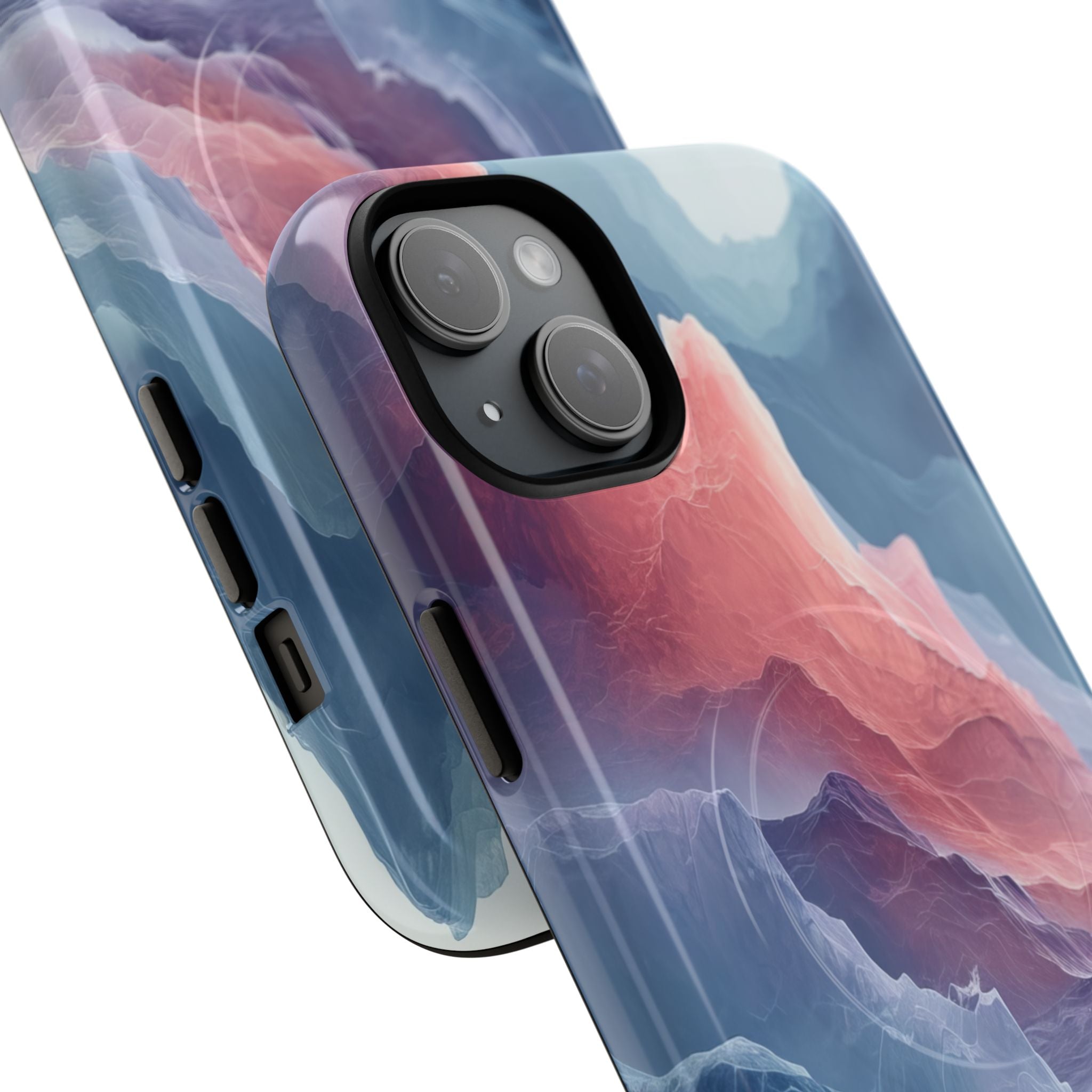 Mountain Wave Serenity - Tough + MagSafe® iPhone 15 Phone Case