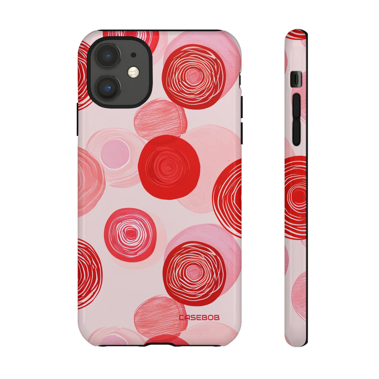 Crimson Circle Minimalism - Protective Phone Case