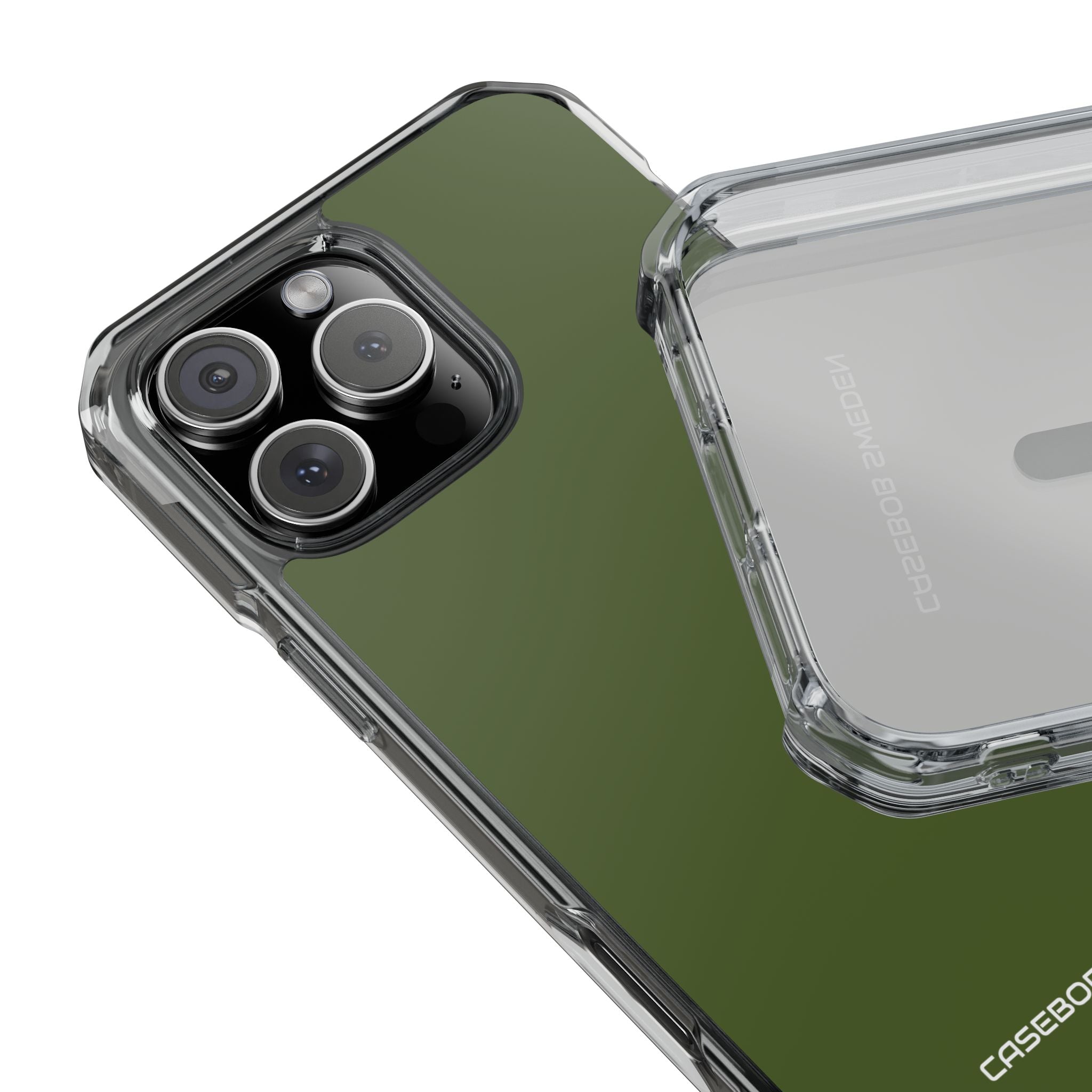 Dark Moss Green | Phone Case for iPhone (Clear Impact Case - Magnetic)