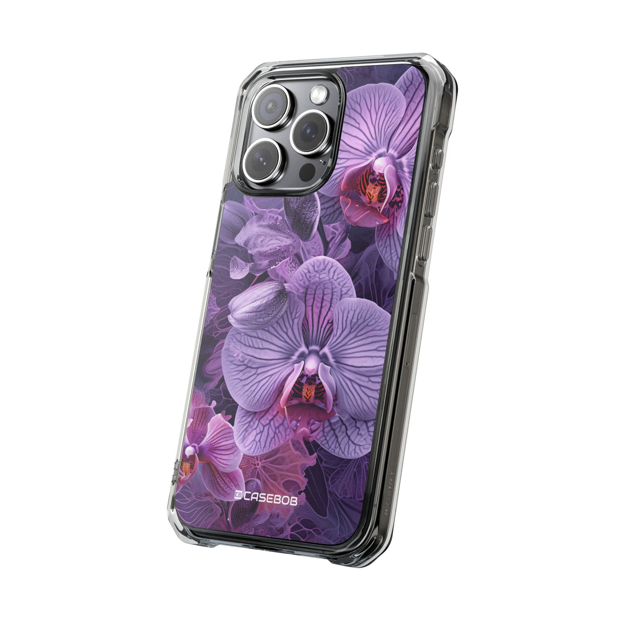 Radiant Orchid Design | Handyhülle für iPhone (Clear Impact Case – magnetisch) 