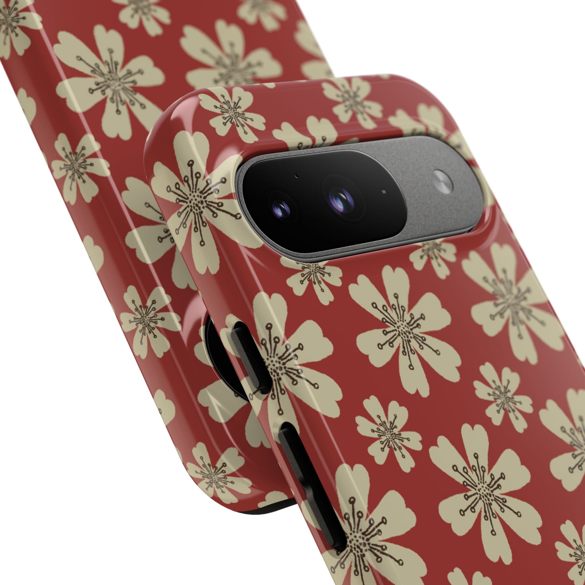 Retro Red Florals - Google Pixel Case