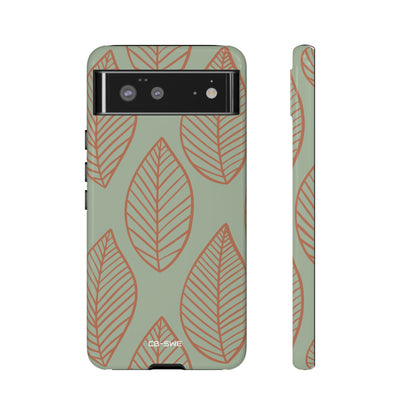 Mint and Orange Leaves - Google Pixel Case
