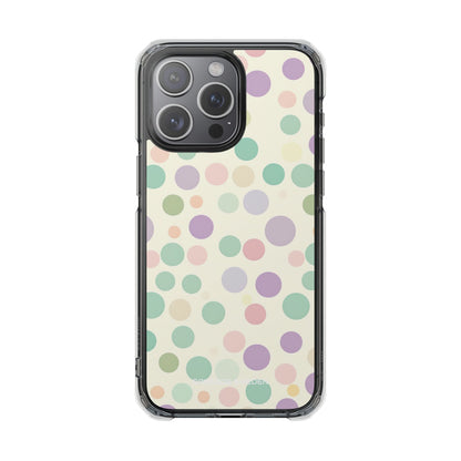 Playful Pastel Polka Dots - Clear Impact iPhone 15 Phone Case