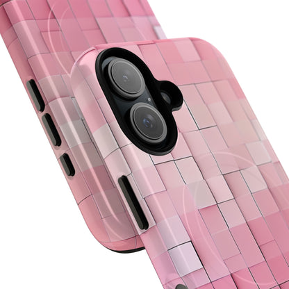 Roze Mozaïek Gloed iPhone 16 - Tough+
