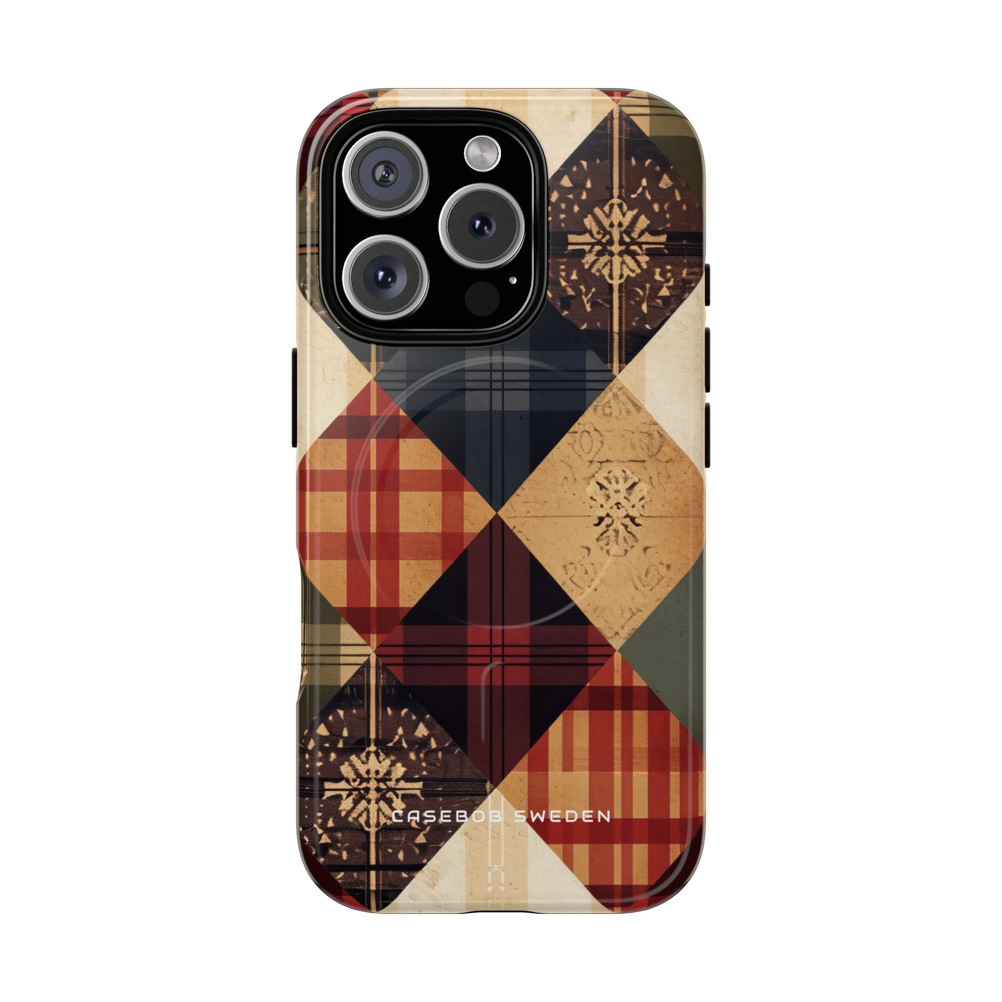 Rustic Geometric Patchwork Harmony iPhone 16 | Tough+ Phone Case